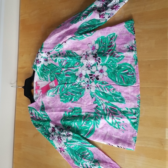 LILLY PULITZER Aaron Silk Top Blouse - Picture 2 of 11